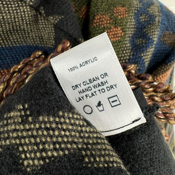 Kenny Brand Fringe Poncho‎ Southwestern Aztec Tapestry Pullover One Size $224 - Picture 9 of 9